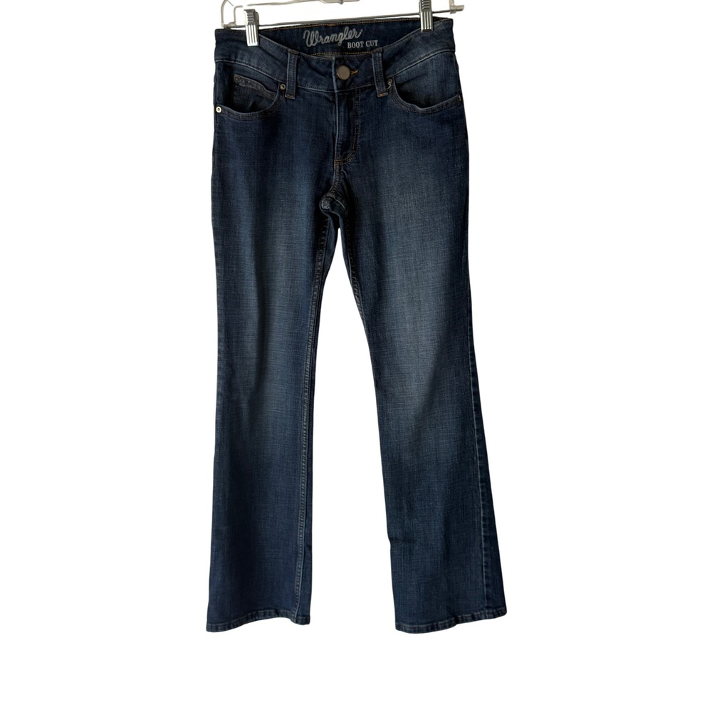 Wrangler Women Boot Cut Jeans Blue Denim Size 3x32‎ Western Riding Rodeo Cowboy